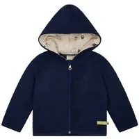 loud proud loud + proud Babys & Kinder Wollfleece-Jacke mit Kapuze, GOTS-zertifiziert, Ultramarine(blau), – Produktbild 1 von 1