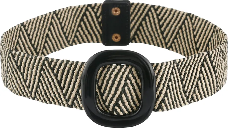 heine Gürtel schwarz-beige, Schwarz-beige, – Produktbild 2 von 3