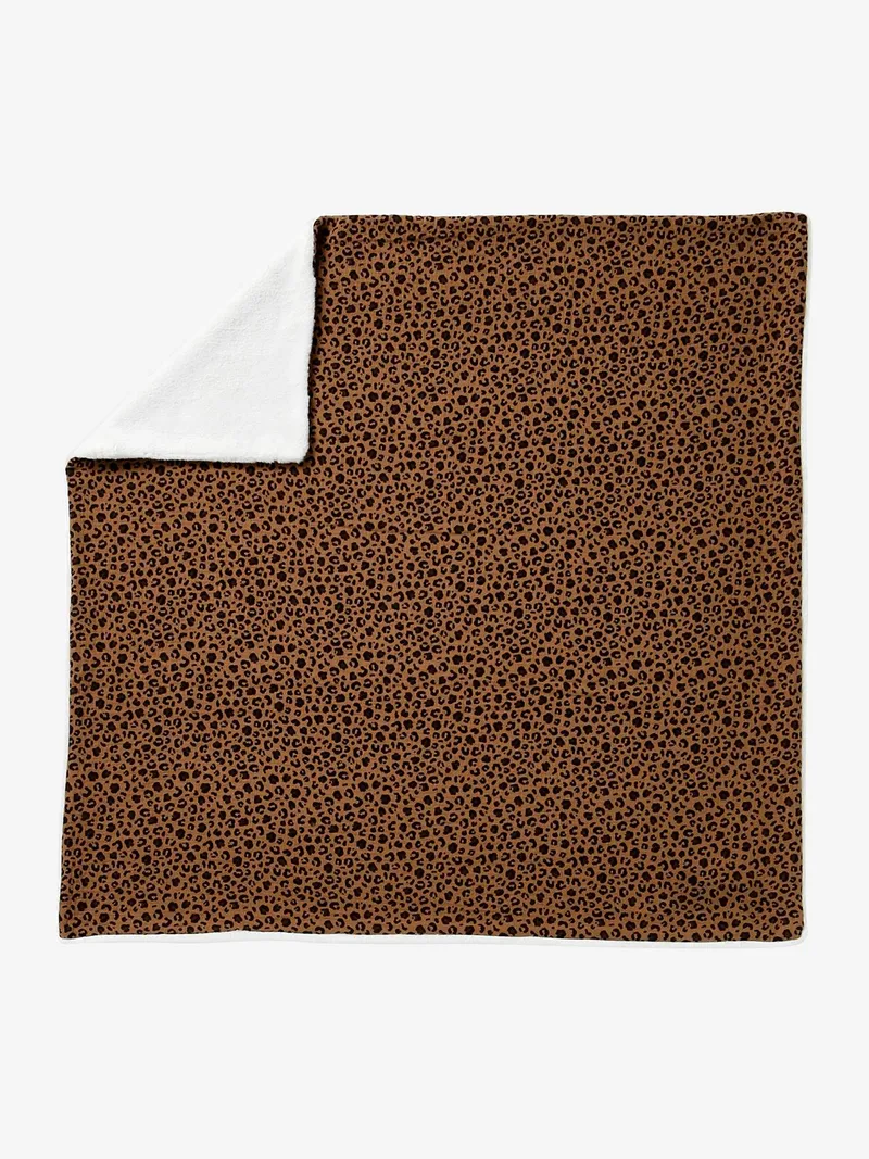 Envie De Fraise Baby Decke ENVIE DE FRAISE personalisierbar, Weiß/braun leo, – Produktbild 2 von 3