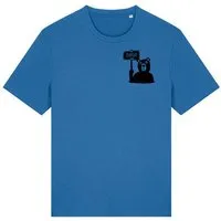 päfjes päfjes Der Bär ist DAFÜR! Du auch? - Fair Wear Männer Unisex Bio T-Shirt Siebdruck, Blau (mindful blue), – Produktbild 1 von 1