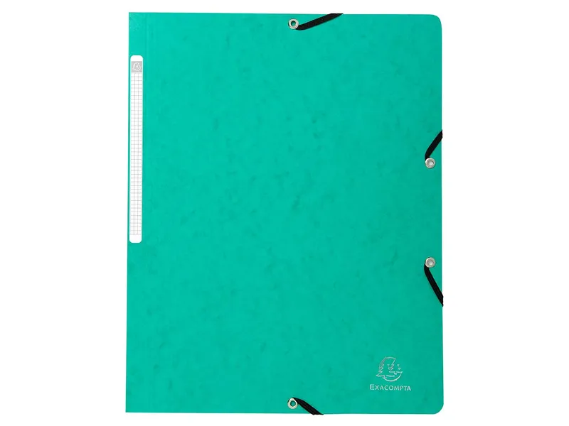 Exacompta 25 Exacompta Eckspannmappen, Colorspan-Karton, 400 g/m², DIN A4, Gummizug, grün – Produktbild 1 von 1