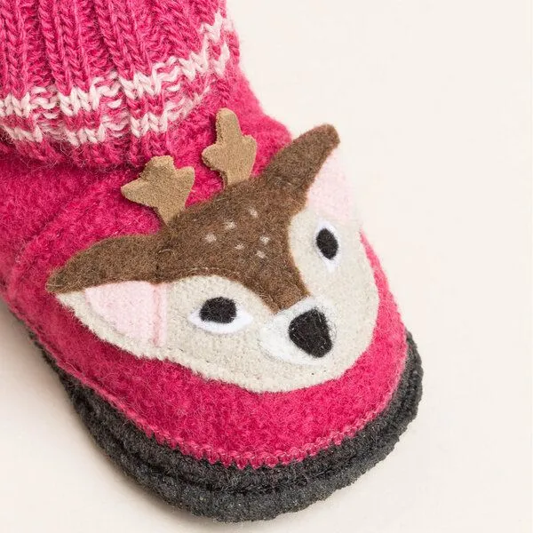 Kitz-Pichler Kitz-Pichler Hüttenschuhe Kauns Appl. Reh, Pink, – Produktbild 4 von 4