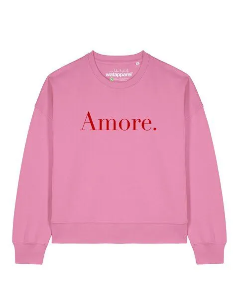 watapparel watapparel Sweatshirt Frauen Amore, Bubble pink, – Produktbild 1 von 2