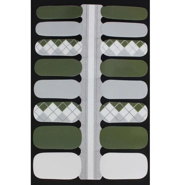 Vargu Vargu LAUED vegane Nagelfolien textile fusion, Geometric, – Produktbild 4 von 4