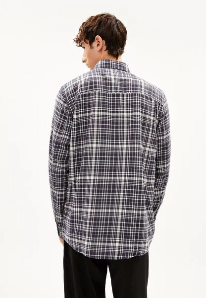 ARMEDANGELS ARMEDANGELS AARSENIO - Herren Hemd Relaxed Fit aus Bio-Baumwolle, Night sky - oatmilk, – Produktbild 2 von 4