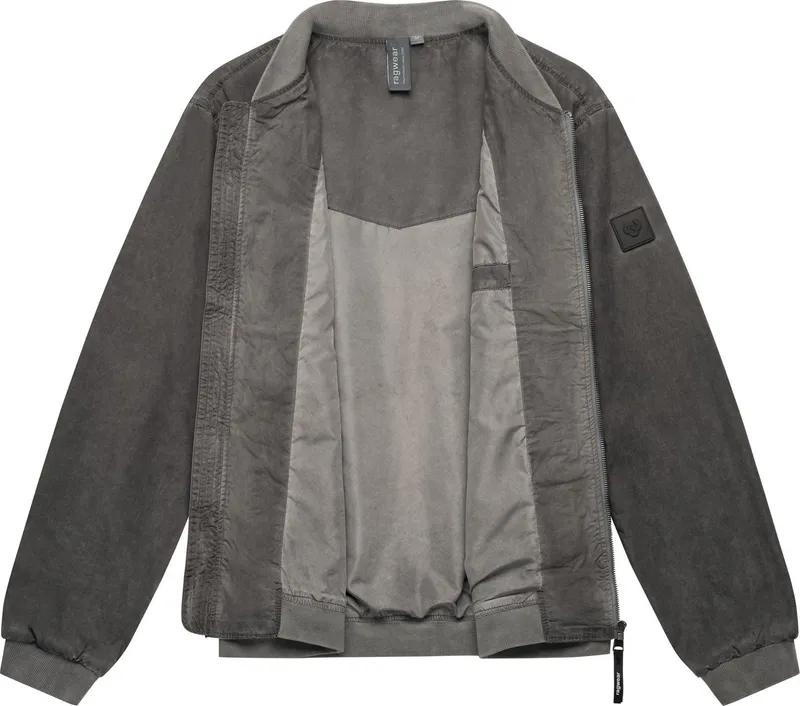 ragwear ragwear Bomberjacke Daq lässige Herren Jacke kurz mit Rippstrickbündchen, Grau, – Produktbild 1 von 4