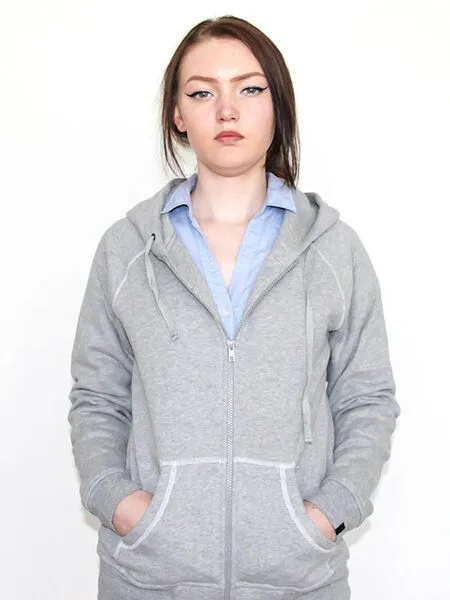 ege organics ege organics Damen Kapuzenjacke Bio-Baumwolle Hoodie, Grau-melange, – Produktbild 2 von 3