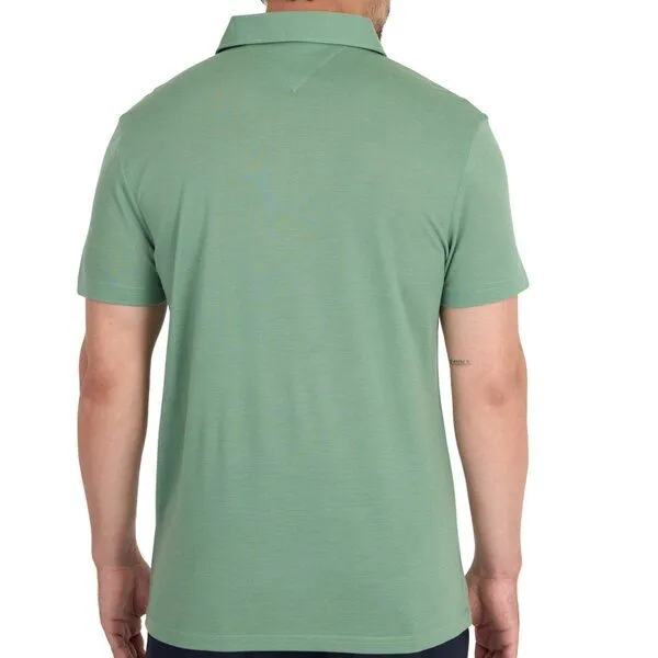 Woolona Woolona Merino Casual Herren Polo-Shirt - 100% Merinowolle, Grün, – Produktbild 3 von 4
