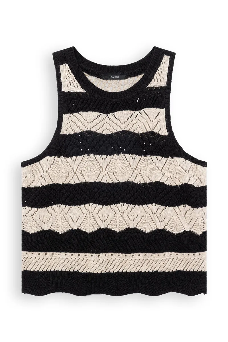 Lovjoi LOVJOI Damen vegan Top Carya Black Sand, Schwarz, – Produktbild 1 von 2