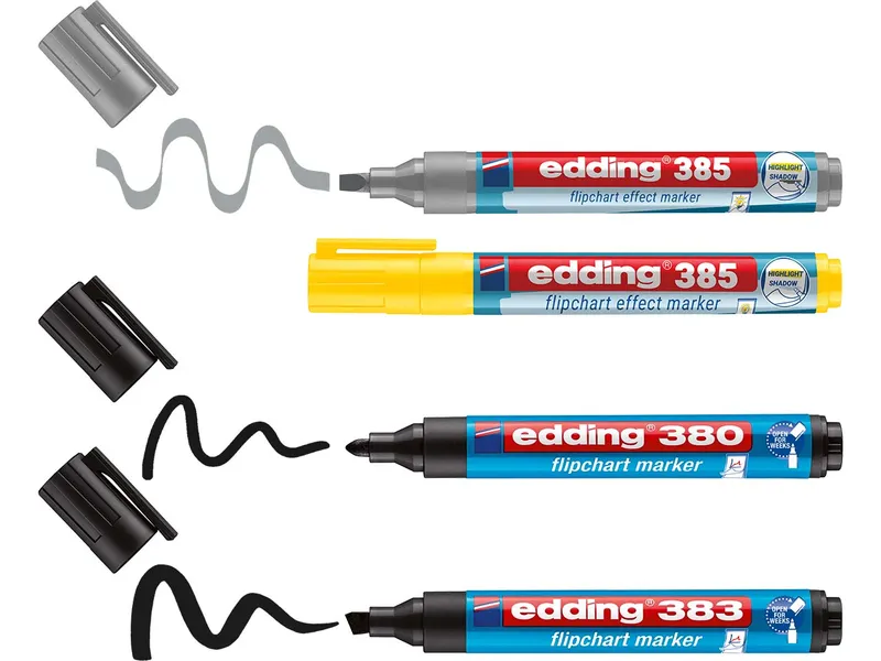 Edding Edding Set 4-teilig Flipchart Effektmarker "385" + Shading (Flipchartmarker 380) – Produktbild 1 von 1