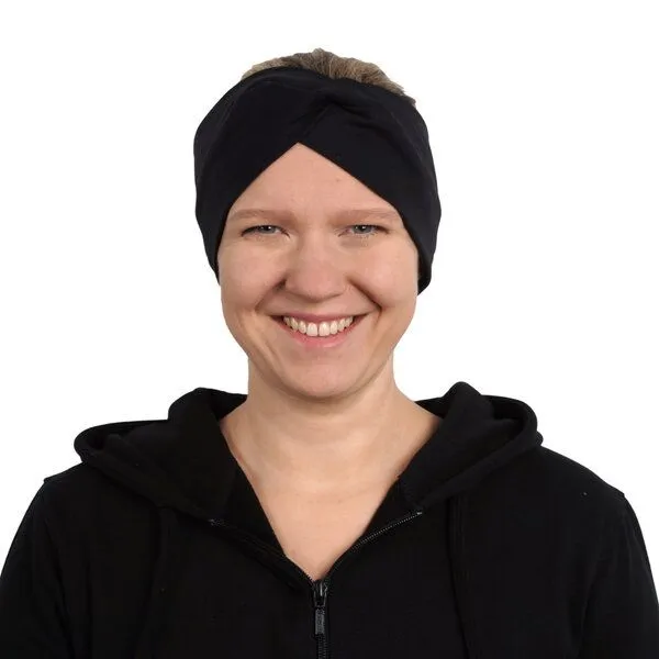 HANDGEDRUCKT HANDGEDRUCKT Stirnband mit Twist, Schwarz, – Produktbild 3 von 4