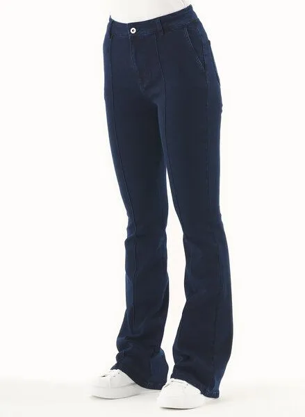 ORGANICATION ORGANICATION Flared Jeans aus Bio-Baumwolle, Blau(dark navy), – Produktbild 3 von 3