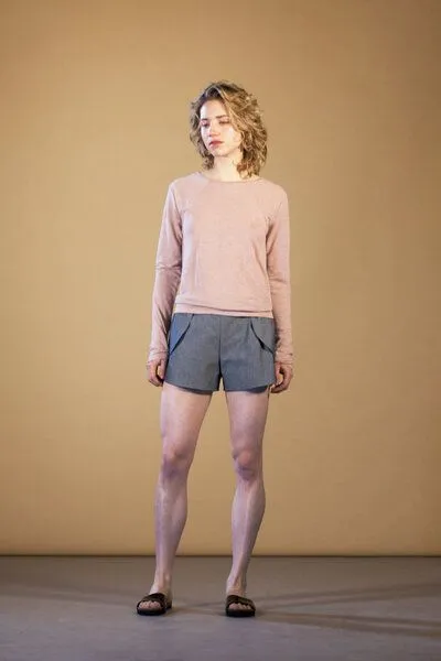 FORMAT FORMAT ARON Shorts, Light denim grau, – Produktbild 1 von 2