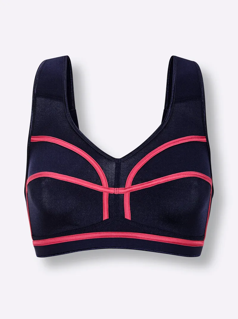 wäschepur Sport-BH ohne Bügel, Marine-fuchsia, – Produktbild 1 von 2