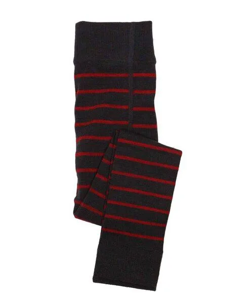 grödo grödo Kinder Leggings geringelt Schurwolle (kbT) Baumwolle (Bio) mit Elasthan, Anthrazit, – Produktbild 1 von 2