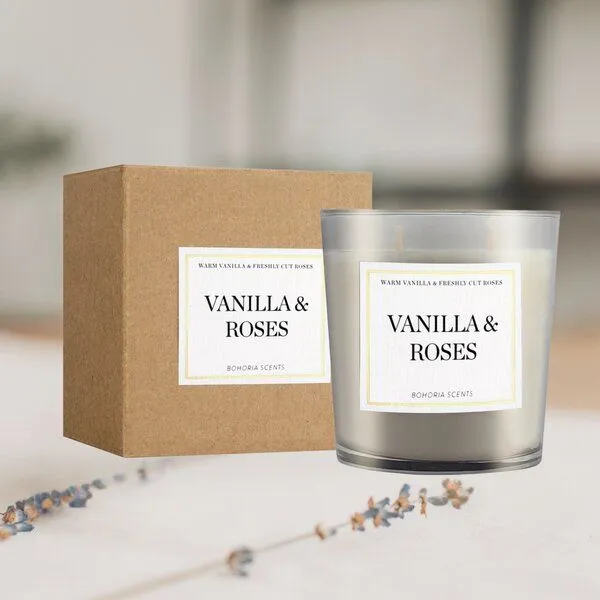BOHORIA BOHORIA® Signature Duftkerze Vanilla & Roses – Produktbild 2 von 3