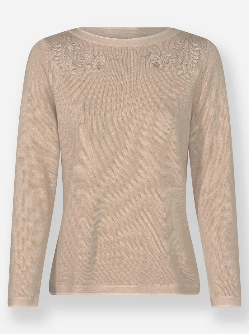 Witt Pullover elfenbein-beige-gemustert, Elfenbein-beige-gemustert, – Produktbild 1 von 2