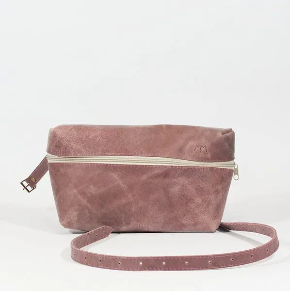 monday market monday market Bauchtasche Lucas aus Leder, Altrosa, – Produktbild 1 von 4