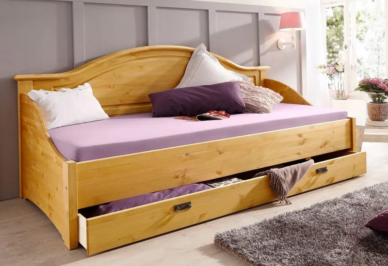 OTTO home Schubkasten Konrad, aus massivem Kiefernholz, FSC®-zertifiziert, mit Kunststoff-Rollen, Beige, – Produktbild 1 von 5