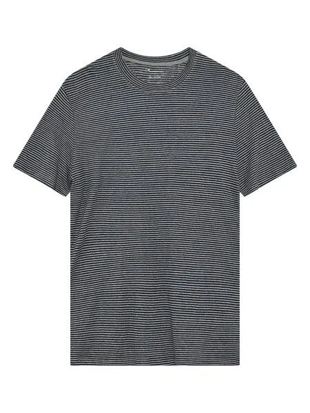 KnowledgeCotton Apparel KnowledgeCotton Apparel Gestreiftes T-Shirt aus Bio-Leinen, Blau-navy, – Produktbild 2 von 2