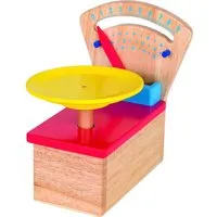 Goki goki Waage für Kaufladen und Kinderküche, Gummibaumholz 12,6 x 15,2 x 17,2 cm – Produktbild 1 von 1
