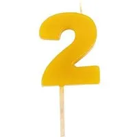 El Puente El Puente Zahlenkerze "2" | Fair Trade & Handmade aus Indien – Produktbild 1 von 1