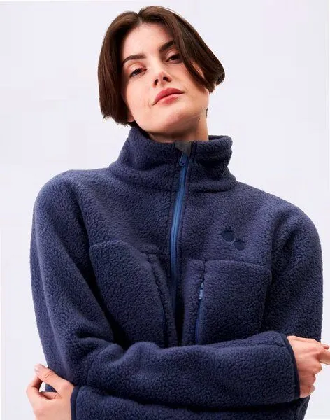 PINQPONQ pinqponq Fleece Jacket - Eternal Olive - Peat black (Female), Future dusk (violett), – Produktbild 2 von 4