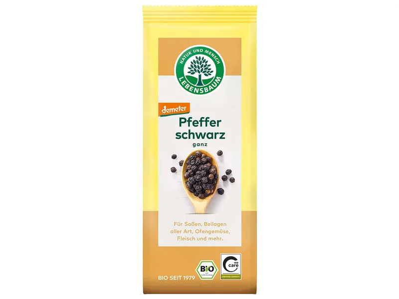 Lebensbaum LEBENSBAUM Schwarzer Bio-Pfeffer ganz 50 g – Produktbild 1 von 1