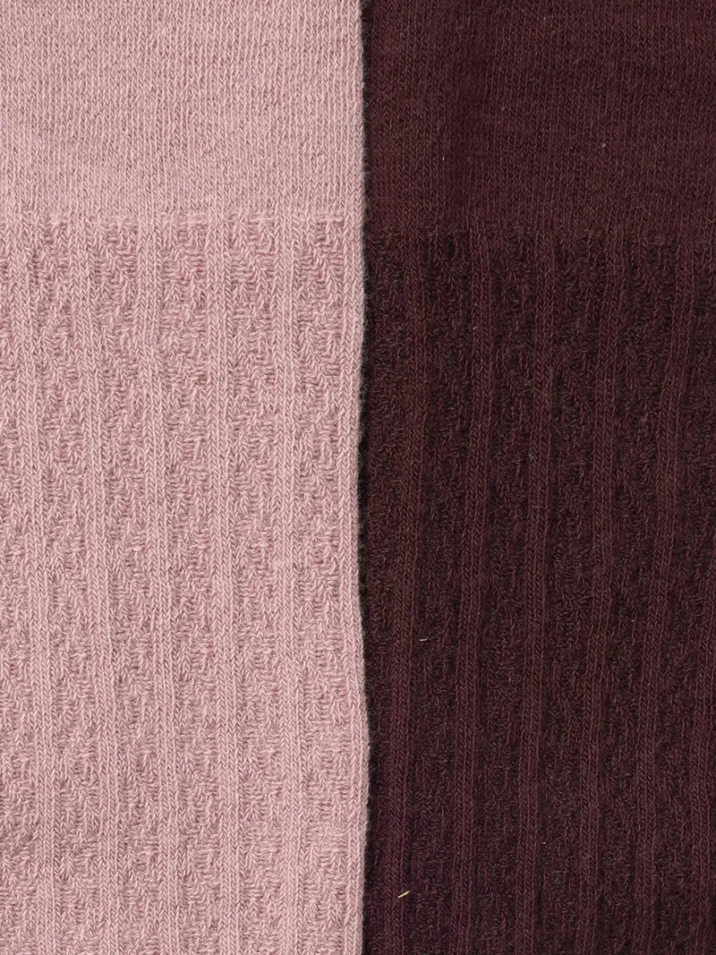 Vertbaudet 2er-Pack Strumpfhosen mit Zopfmuster, Malve, – Produktbild 2 von 2