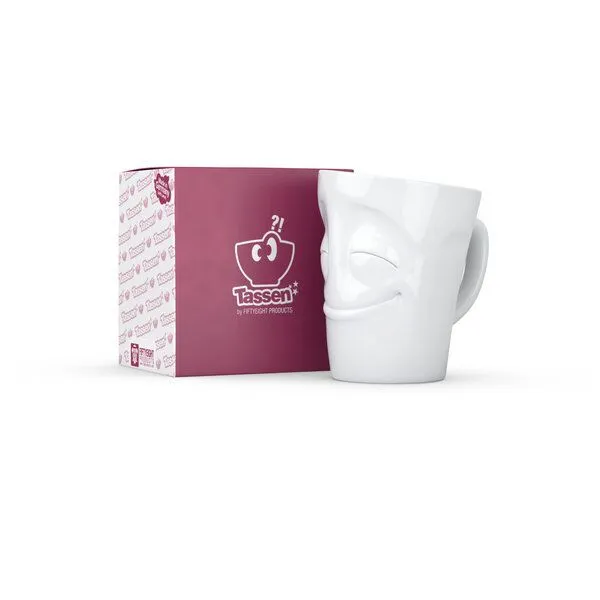 FIFTYEIGHT PRODUCTS FIFTYEIGHT PRODUCTS Vergnügter Porzellan Becher mit Henkel – Produktbild 3 von 3