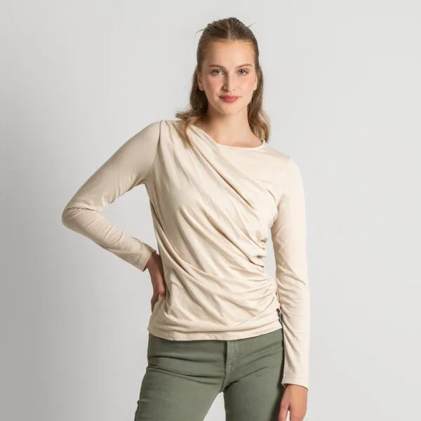 trueStory trueStory Langarm-Shirt - ELIN, Sand (natur), – Produktbild 1 von 4