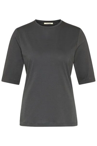Wunderwerk Wunderwerk Damen T-Shirt aus Biobaumwolle und Modal "Metro core crew tee 1/2", Dunkelgrau (basalt 388), – Produktbild 1 von 4