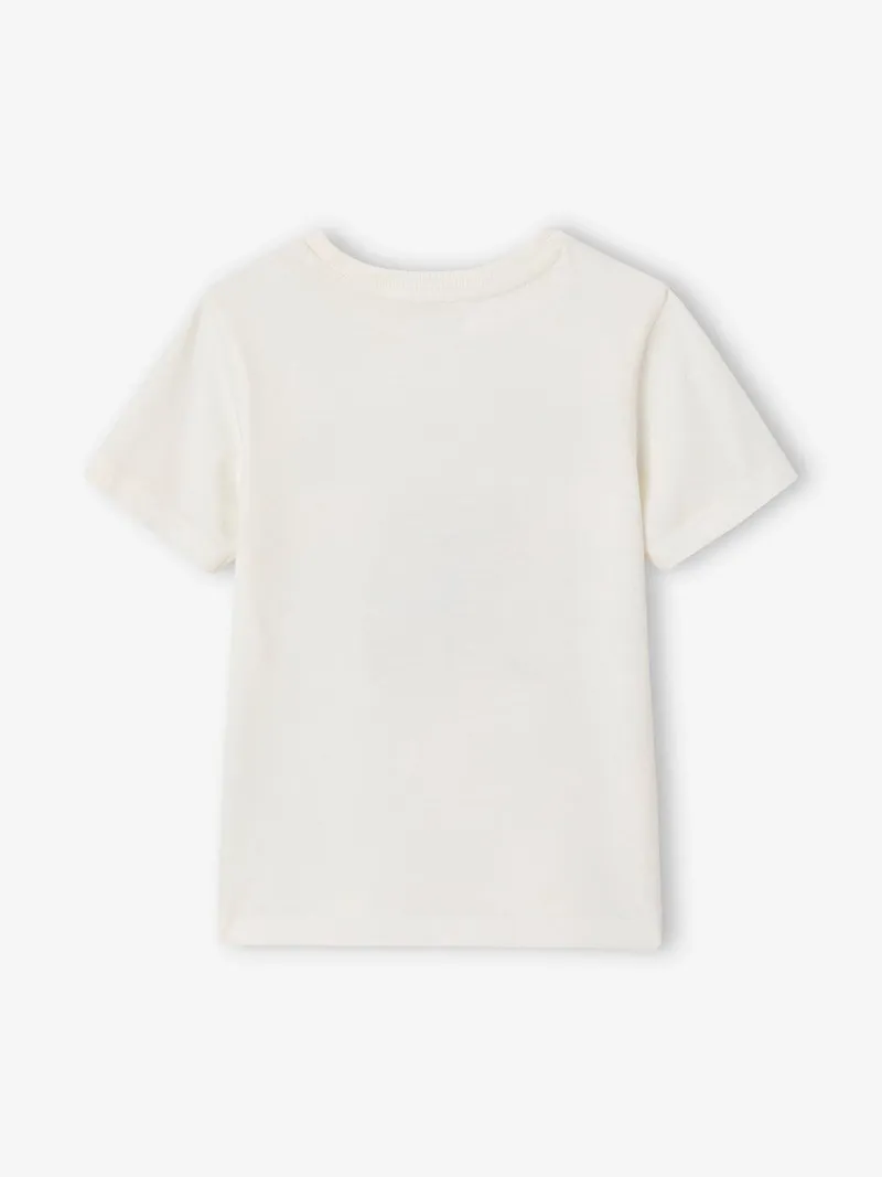 Vertbaudet Jungen T-Shirt mit verspielten Tiermotiven vanille, Vanille, – Produktbild 2 von 3