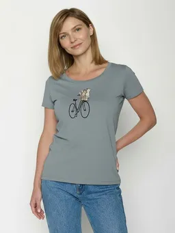 GreenBomb GREENBOMB Bike Cat Basket 2 Loves - Sportliches T-Shirt aus Bio-Baumwolle / hochwertiger Print / GOTS / Fair & Vegan – Produktbild 1 von 1