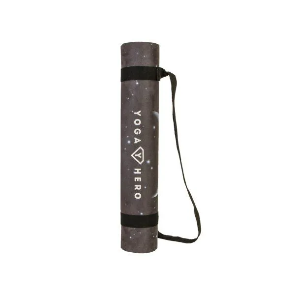 Yoga Hero Yoga Hero Yogamatte Classic 3,5mm mit Tragegurt, Mond (schwarz), – Produktbild 2 von 4