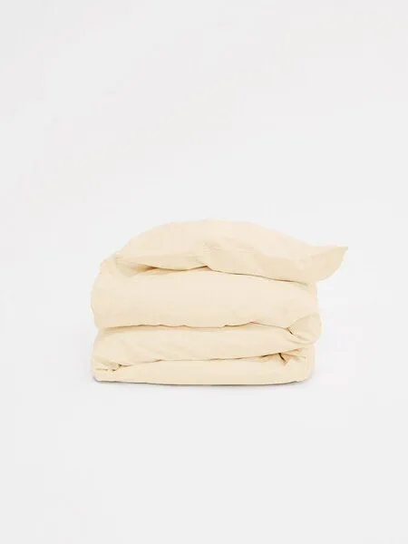erlich textil erlich textil Finn Bettdeckenbezug aus Bio-Baumwolle, made in Europe, Zabaione, – Produktbild 2 von 7