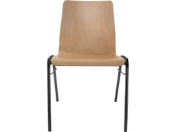 Besucherstuhl "A1" Buche, Gestell schwarz, Steg – Produktbild 1 von 1