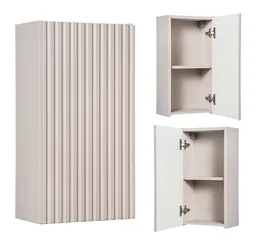 Lomadox Hängeschrank NEWPORT-56-CASHMERE Wandschrank Badschrank, kaschmir, gerillte Front, ca. 30/57/19cm – Produktbild 1 von 1