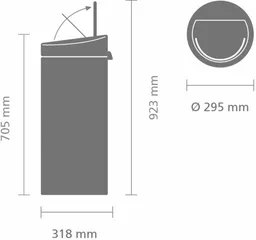Brabantia Brabantia Touch Bin New, 30L - White – Produktbild 1 von 1