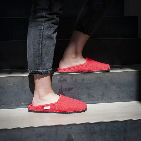 Gottstein Gottstein Filz-Hausschuh Villach - Pantoffel für Damen & Herren aus 100% Schurwolle, Rot, – Produktbild 2 von 4