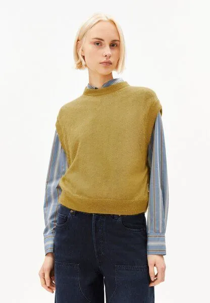 ARMEDANGELS ARMEDANGELS MOHAIR BLEND KNIT Damen Pullunder aus Mohair-Woll Mix, Mosslace, – Produktbild 1 von 4