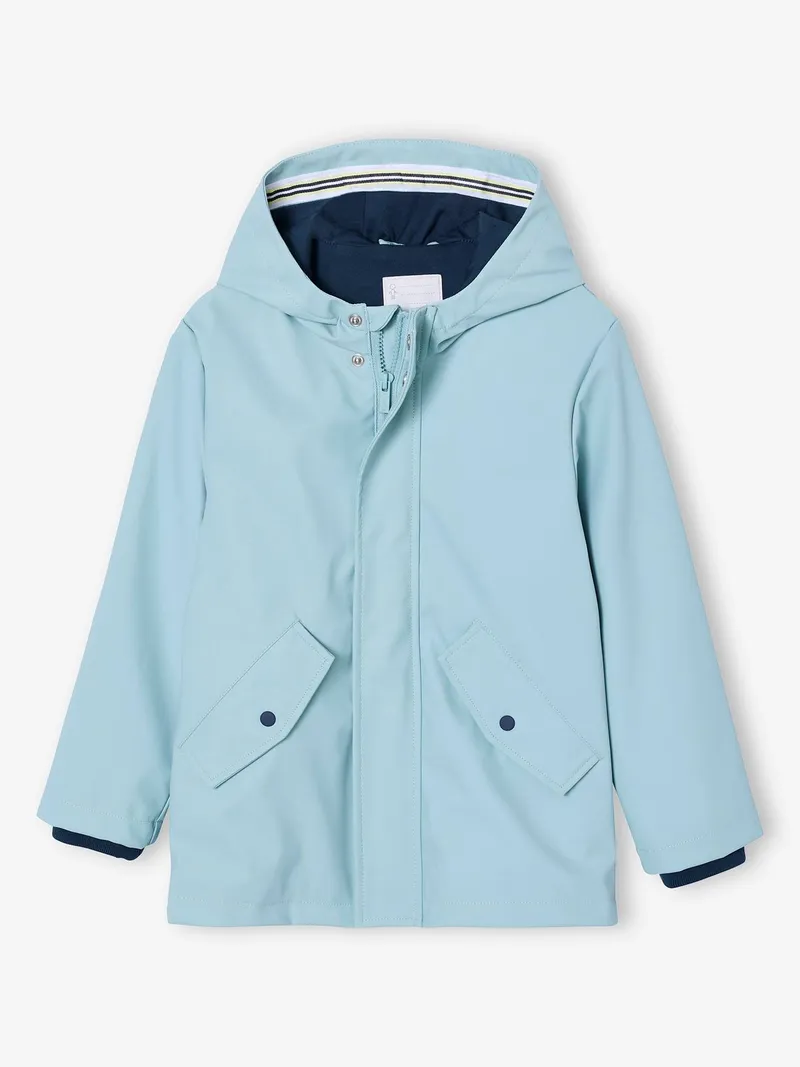 Vertbaudet Jungen Regenjacke mit Jersey-Futter, Aqua, – Produktbild 1 von 3