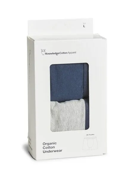 KnowledgeCotton Apparel KnowledgeCotton Apparel Herren-Unterhosen im 2er-Pack, Grey melange, – Produktbild 3 von 3