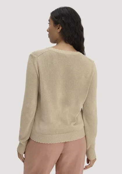 hessnatur hessnatur Strick Pullover Relaxed aus Leinen mit Bio-Baumwolle und LENZING ECOVERO, Taupe, – Produktbild 2 von 4