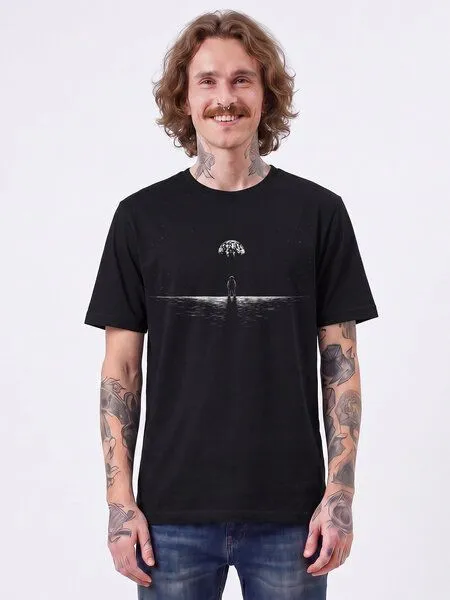 watapparel watapparel T-Shirt Unisex Lost in space, Black, – Produktbild 2 von 2