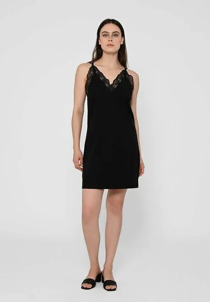 Lovjoi Lovjoi Dress PACAJA mit luxuriöser Spitze und Crossbackdetail, Black (schwarz), – Produktbild 4 von 4