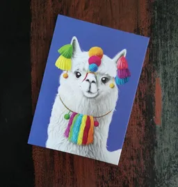 TINKU -Celebrating Bolivian Heritage TINKU -Celebrating Bolivian Heritage Alpaka Postkarte – Produktbild 1 von 1