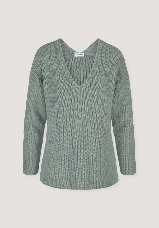 hessnatur hessnatur Strickpullover aus reinem Alpaka (1-tlg), Grün, – Produktbild 3 von 5