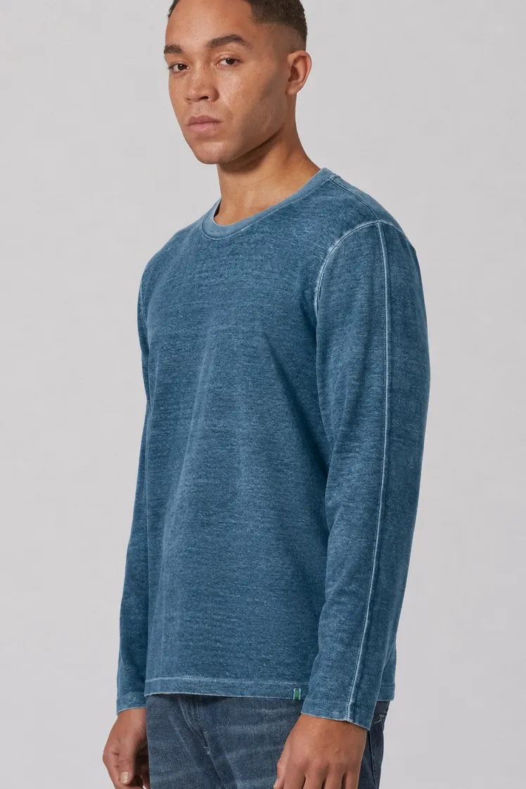 HempAge Hempage Herren vegan Langarmshirt Reef In Teal, Blau, – Produktbild 2 von 2