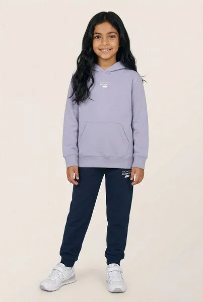 THE FACE OF ELEMENTS THE FACE OF ELEMENTS Essential - Relaxed Fit Kids Hoodie aus 100% Bio-Baumwolle, Lavender (lila), – Produktbild 4 von 4
